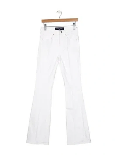 Pre-owned Veronica Beard Mid-rise Wide Leg Jeans W/ Tags In White
