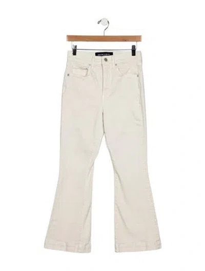 Pre-owned Veronica Beard Mid-rise Wide Leg Jeans In White