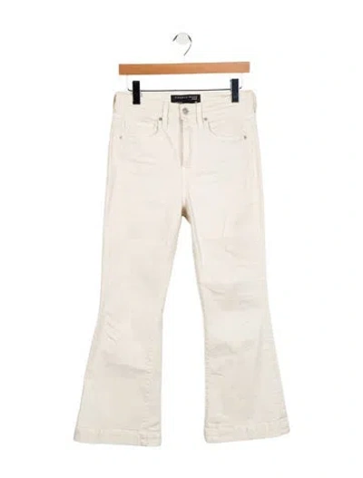 Pre-owned Veronica Beard Mid-rise Wide Leg Jeans In White