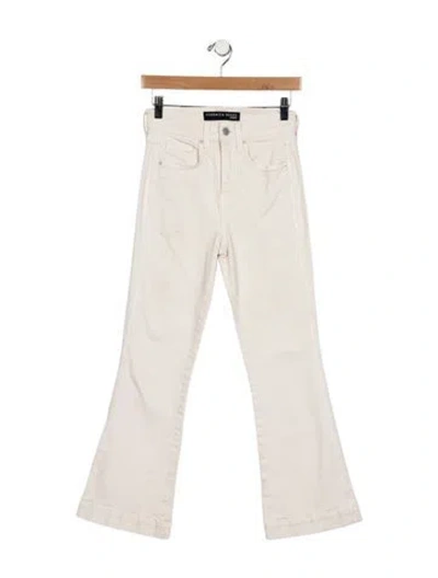 Pre-owned Veronica Beard Mid-rise Wide Leg Jeans In White