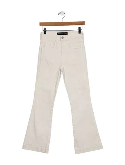 Pre-owned Veronica Beard Mid-rise Wide Leg Jeans In White