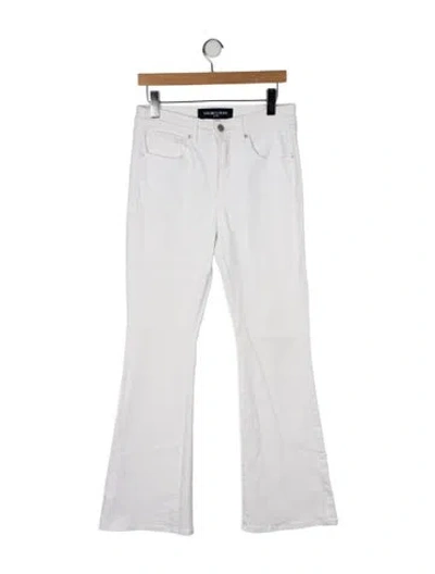Pre-owned Veronica Beard Mid-rise Wide Leg Jeans In White