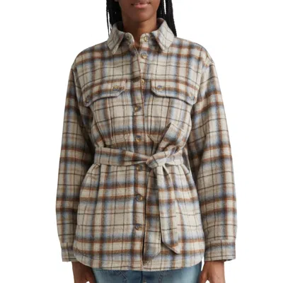 Veronica Beard Mikaela Plaid Shacket In Whisky Multi