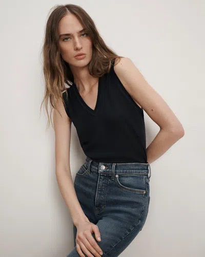 Veronica Beard Milette Merino Wool Sweater Vest In Blue