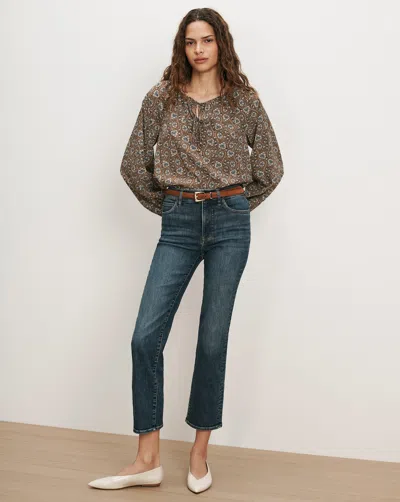 Veronica Beard Milla Straight-leg Jean In Roadside Blue