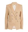 Veronica Beard Miller Dickey Linen-blend Blazer In Beige