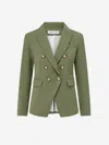 Veronica Beard Miller Dickey Blazer In Military Green