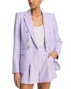 Veronica Beard Double-breasted Miller Dickey Blazer In Soft Lilac