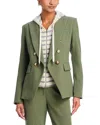 Veronica Beard Cashmere Hoodie Dickey In Stone Army