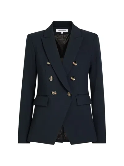 Veronica Beard Miller Dickey Button Double-breasted Blazer In Blue