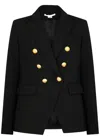 Veronica Beard Miller Dickey Double-breasted Blazer In Black