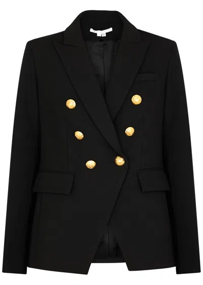 Veronica Beard Miller Dickey Double-breasted Blazer In Black
