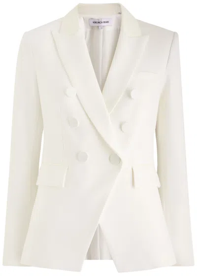 Veronica Beard Miller Dickey Double-breasted Blazer In Off White