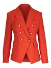 Veronica Beard Miller Dickey Double-breasted Blazer In Orange
