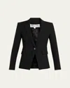 Veronica Beard Miller Stretch Crepe Dickey Jacket In Black