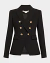 Veronica Beard Miller Dickey Jacket In Black With Gold Buttons