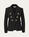 Veronica Beard Miller Dickey Jacket In Black With Gold Buttons