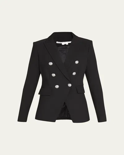 Veronica Beard Miller Dickey Jacket In Black With Silver Buttons
