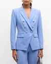 Veronica Beard Miller Double Breasted Dickey Jacket In Hydrangea