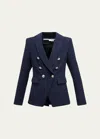 Veronica Beard Miller Dickey Jacket In Navy With Silver