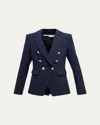 Veronica Beard Miller Dickey Jacket In Navy With Silver Buttons