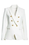 Veronica Beard Miller Dickey Double-breasted Grain De Poudre Blazer In Off White/ Gold