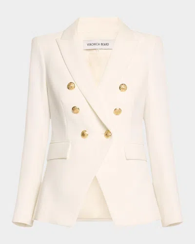 Veronica Beard Miller Dickey Jacket In Off White With Gold Buttons