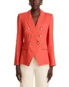 Veronica Beard Miller Dickey Double-breasted Blazer In Persimmon