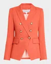 Veronica Beard Miller Dickey Double-breasted Blazer In Persimmon