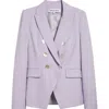 Veronica Beard Double-breasted Miller Dickey Blazer In Soft Lilac