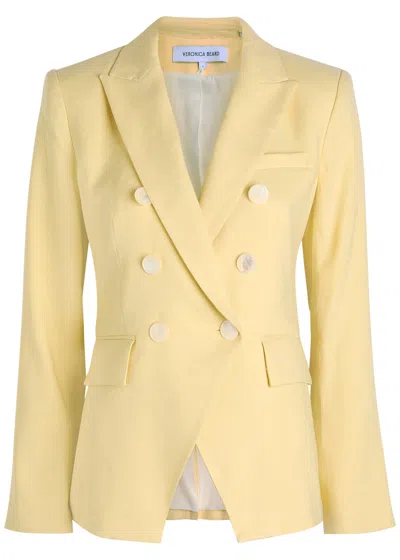 Veronica Beard Miller Dickey Linen-blend Blazer In Yellow