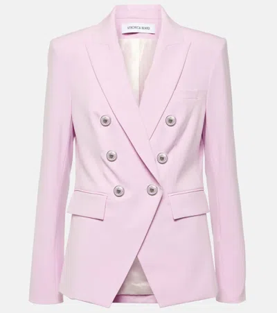 Veronica Beard Miller Double-breasted Blazer In Barely Orchid