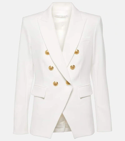 Veronica Beard Miller Double-breasted Blazer In Off White/gold