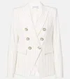 Veronica Beard Miller Double-breasted Blazer In White