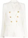 Veronica Beard Miller Double-breasted Blazer In White