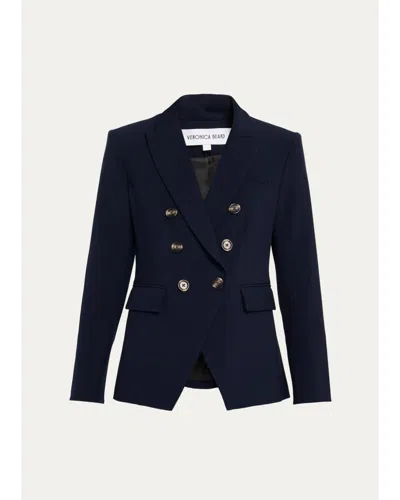 Veronica Beard Miller Double-breasted Dickey Jacket In Blue
