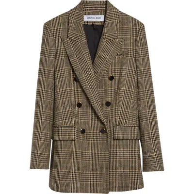 Veronica Beard Miller Houndstooth Check Dickey Jacket In Multi