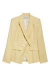 Veronica Beard Miller Stretch-linen Dickey Jacket In Brown