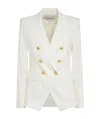 Veronica Beard Miller Dickey Double-breasted Grain De Poudre Blazer In White