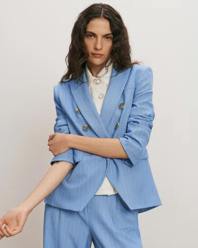 Veronica Beard Miller Pinstripe Dickey Jacket