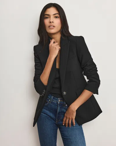 Veronica Beard Miller Single-breasted Dickey Jacket In Black