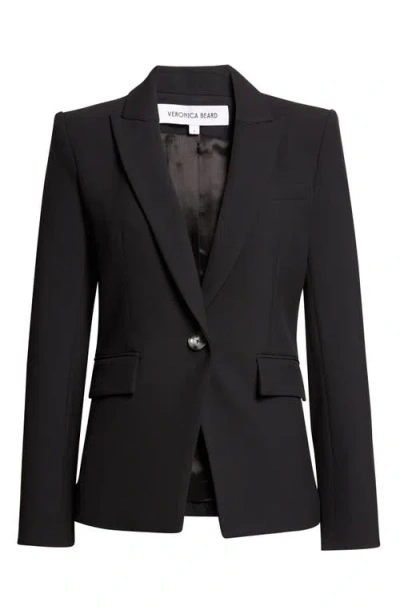 Veronica Beard Miller Stretch Crepe Dickey Jacket In Black