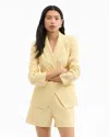 Veronica Beard Miller Stretch-linen Dickey Jacket In Yellow
