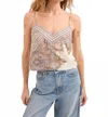 Veronica Beard Millon Paisley Crop Top In Stone Khaki In Multi