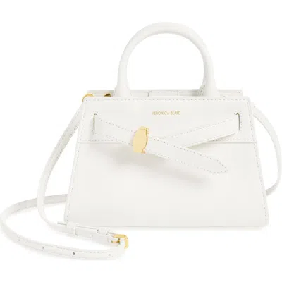 Veronica Beard Mini Dash Leather Top Handle Bag In Off White