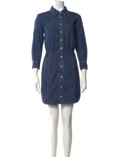 Pre-owned Veronica Beard Mini Dress In Blue