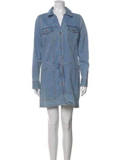 Pre-owned Veronica Beard Mini Dress In Blue