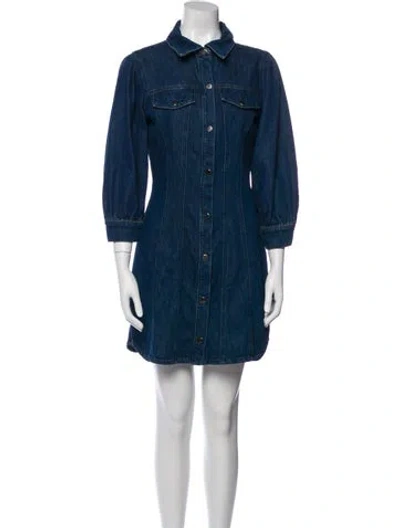 Pre-owned Veronica Beard Mini Dress In Blue