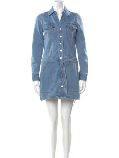 Pre-owned Veronica Beard Mini Dress In Blue