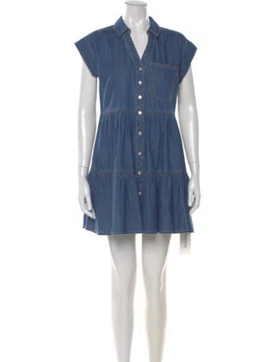 Pre-owned Veronica Beard Mini Dress In Blue